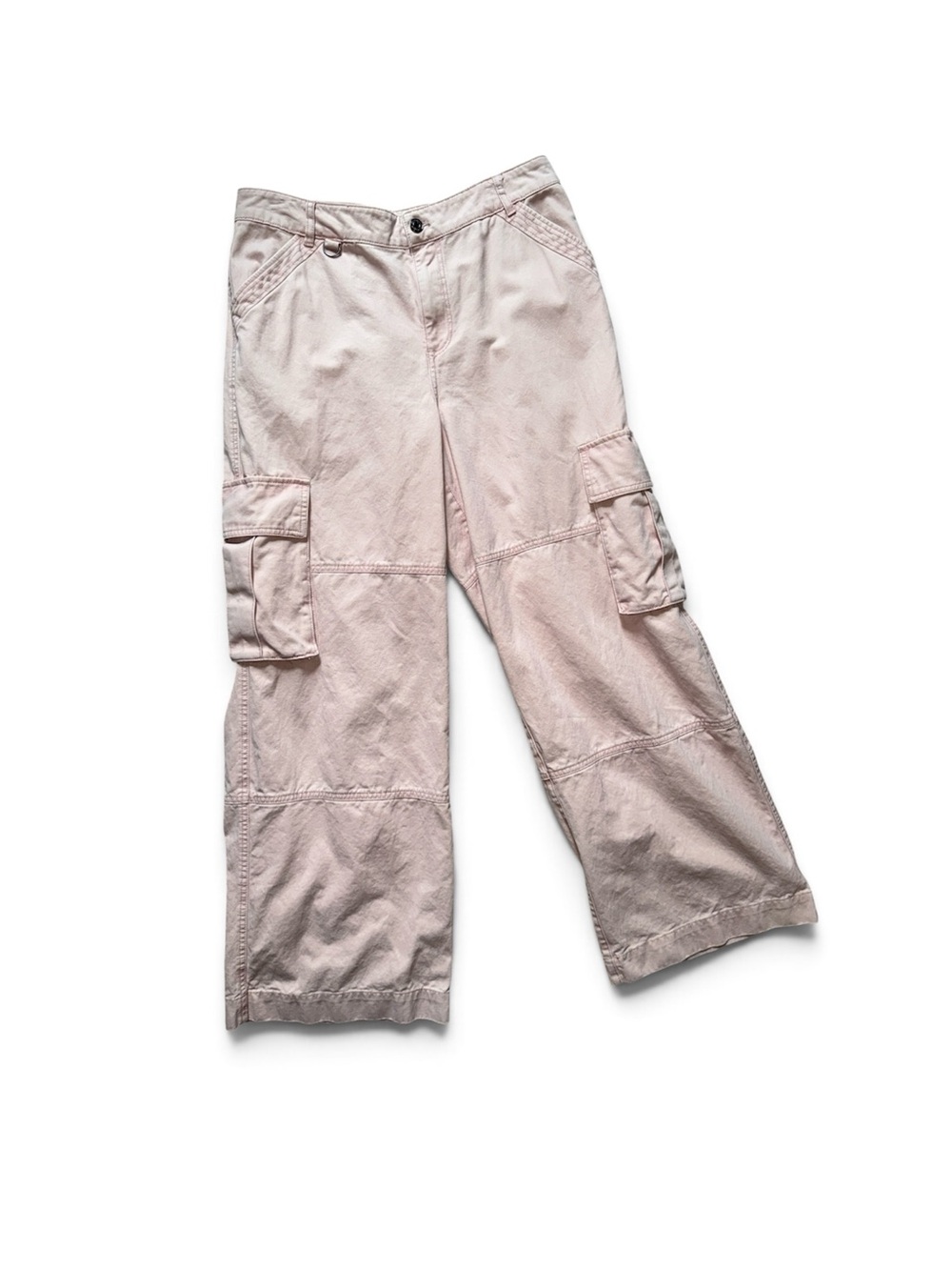 Cotton On Light Pink Cargo Wide-Leg Pants
